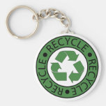 Recycle Green Logo BK Letters Key Chain