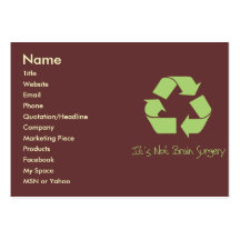 Recycle it's Easy Contact or Business Card