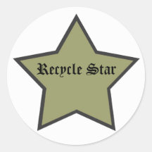 Recycle Like a Rockstar Round Sticker