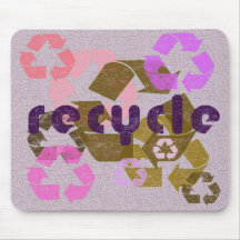 Recycle Logo Pink Mousepad