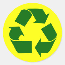 recycle round sticker