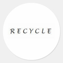 RECYCLE ROUND STICKERS