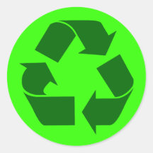 recycle round stickers