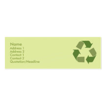 Recycle - Skinny Business Card