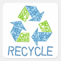 Recycle Square Sticker