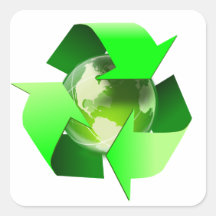 Recycle Square Stickers