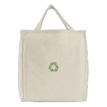 Recycle Symbol Large Canvas Bag