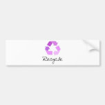 Recycle symbol! lilac design! bumper stickers