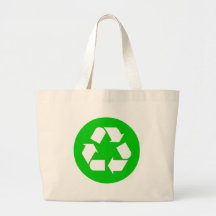 Recycle Symbol - Reduce, Reuse, Recycle Canvas Bags