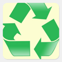 Recycle Symbol Square Sticker