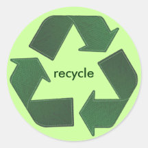 Recycle symbol stickers