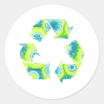 Recycle Tie Dye Stickers
