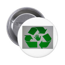 Recycled Handprint Pinback Buttons