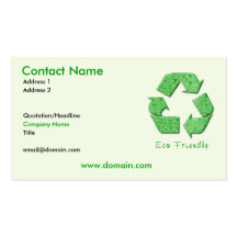 Recycling Eco Friendly Business Card
