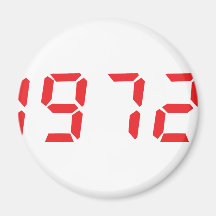 red 1972 icon refrigerator magnets