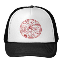 Red Alien Design Mesh Hat