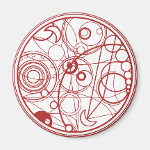 Red Alien Design Refrigerator Magnet