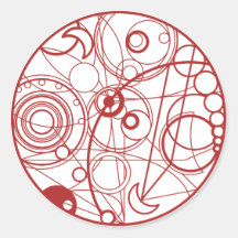 Red Alien Design Sticker