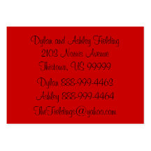 Red and Black Spiderweb Themed At Home Address Business Card Template