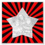 Red and Black Starburst Frame Photo