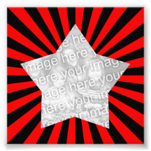 Red and Black Starburst Frame Photo