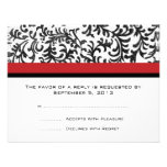 Red and Black Wedding RSVP Personalised Invitations