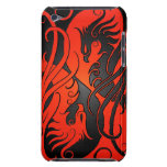Red and Black Yin Yang Phoenix iPod Case-Mate Case