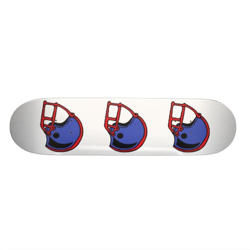 red and blue football helmet graphic skate decks