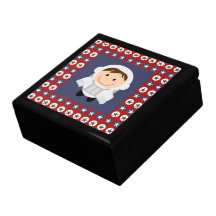 Red and Blue Stars Astronaut Keepsake Box