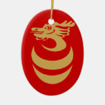 Red and Gold Dragons Ornament