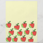 Red and Green Apple Pattern. Personalized Flyer