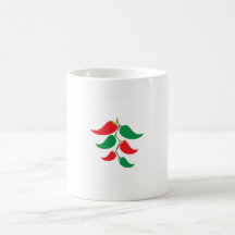 Red and Green Pepper Graphic on a string Coffee Mug
