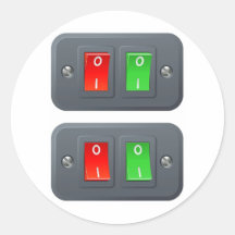 Red and green switches sticker