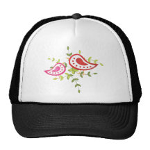 Red and Pink Birds Hat
