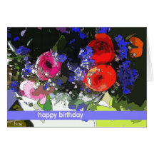 red and pink ranunculus cards