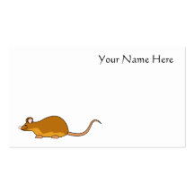 Red and Tan Pet Mouse. Business Card Templates