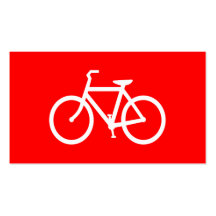 Red and White Bike Business Card