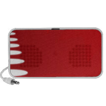 red and white christmas tree iPod speakers