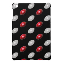 Red and White Footballs Pattern iPad Mini Covers