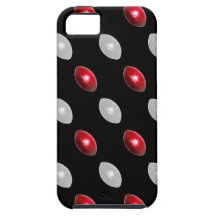 Red and White Footballs Pattern iPhone 5 Cases
