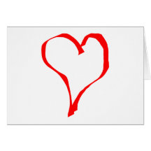 Red and White Love Heart Design. Card