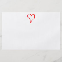 Red and White Love Heart Design. Full Color Flyer