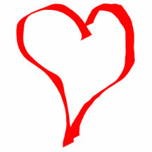 Red and White Love Heart Design. Photo Sculptures
