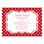 Red and White Polka Dot Invitations