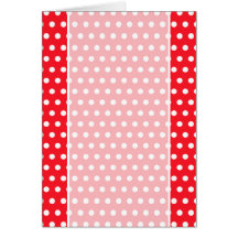 Red and White Polka Dot Pattern. Spotty. Cards