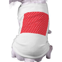 Red and White Polka Dot Pattern. Spotty. Dog T-shirt