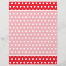 Red and White Polka Dot Pattern. Spotty. Personalized Flyer