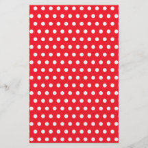 Red and White Polka Dot Pattern. Spotty. Flyers