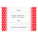 Red and White Polka Dot Pattern. Spotty. Personalized Invites