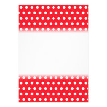 Red and White Polka Dot Pattern. Spotty. Custom Invite